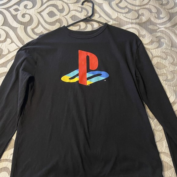 Gap Kids Boys Size Extra Large XL Black Playstation Logo Long Sleeve T-Shirt EUC - Picture 3 of 5